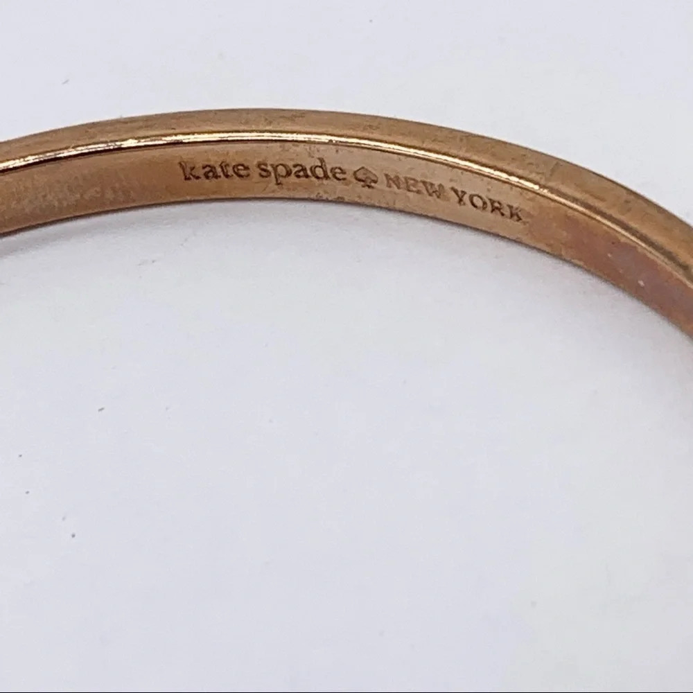 Kate Spade Love Notes Rose Gold Hinged Bangle - Picture 3 of 3